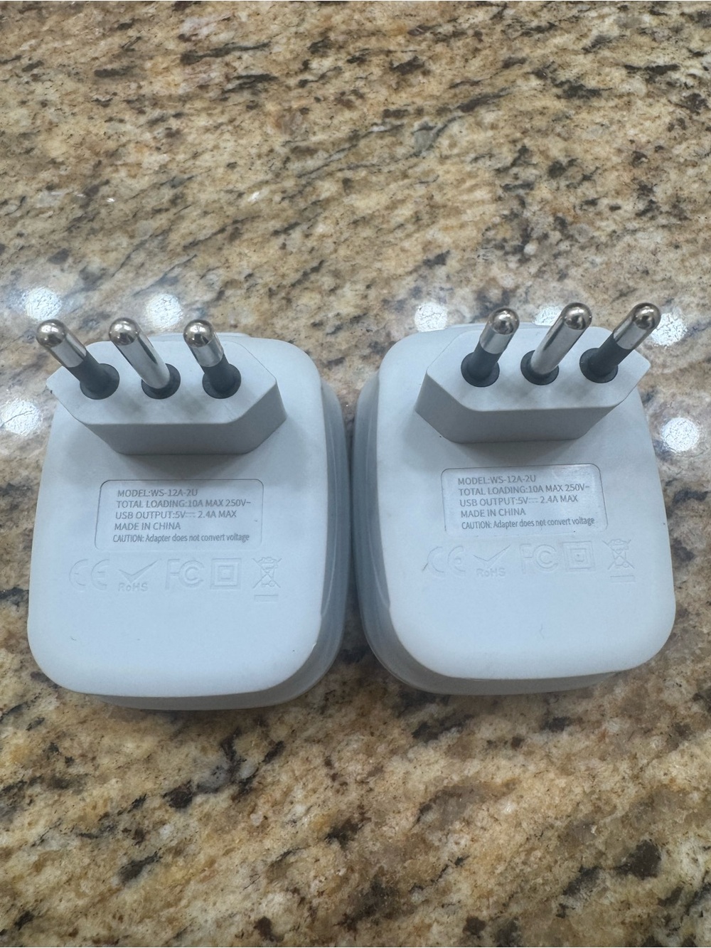 White Universal USB Wall Charger Adapter - 2 Pack